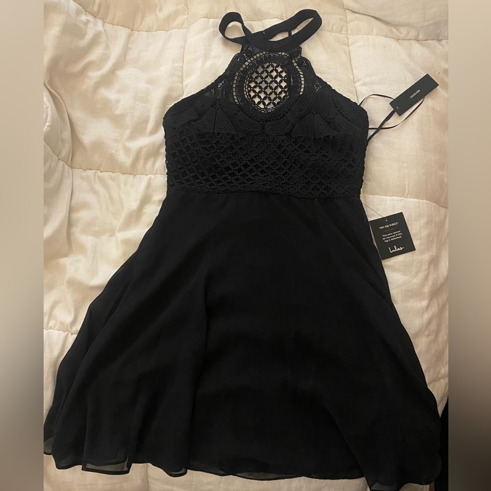 Lulus Black Mini Dress, Size L